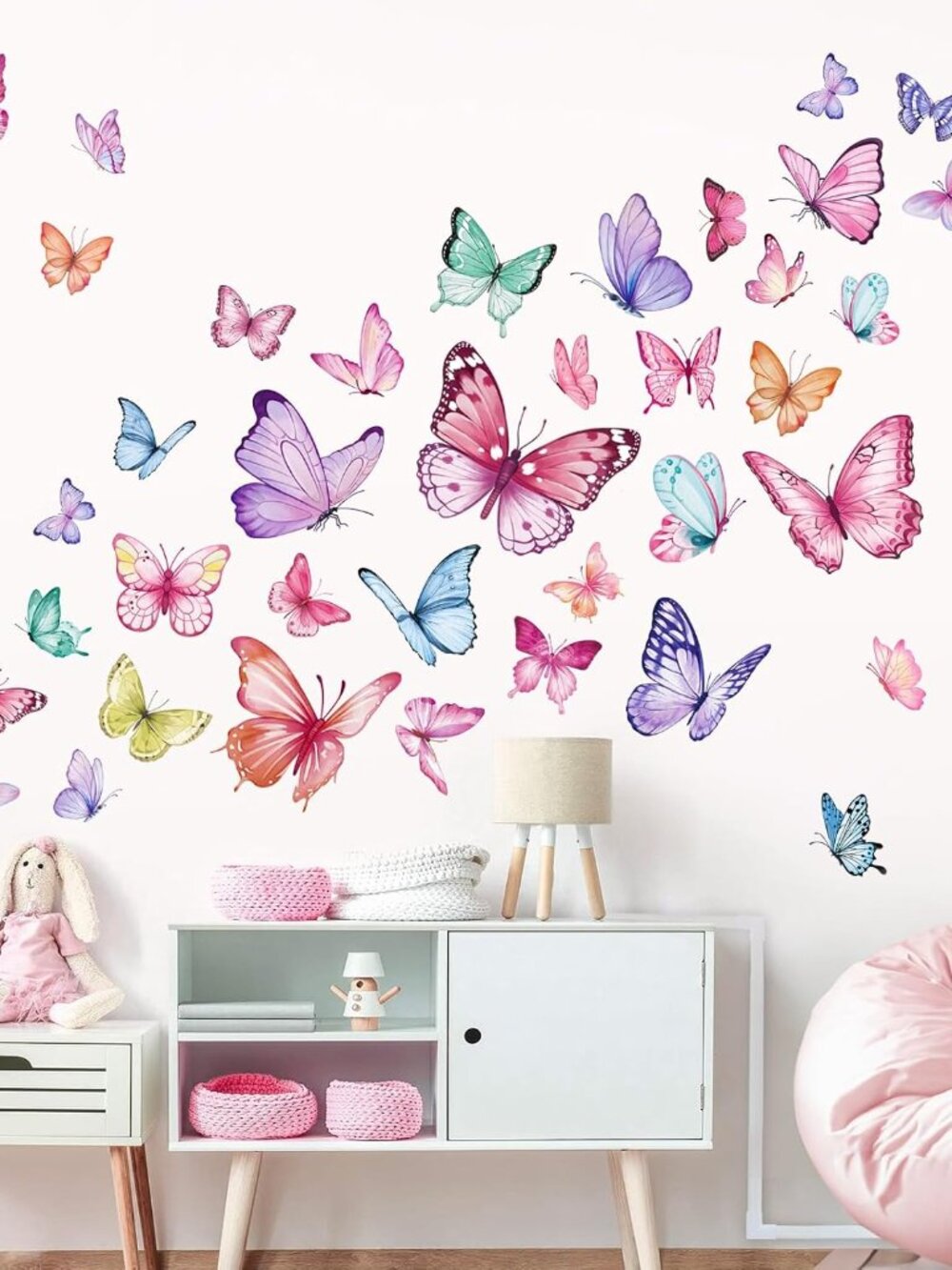 Watercolor Butterfly Wall Decals Butterflies Girls Wall Stickers